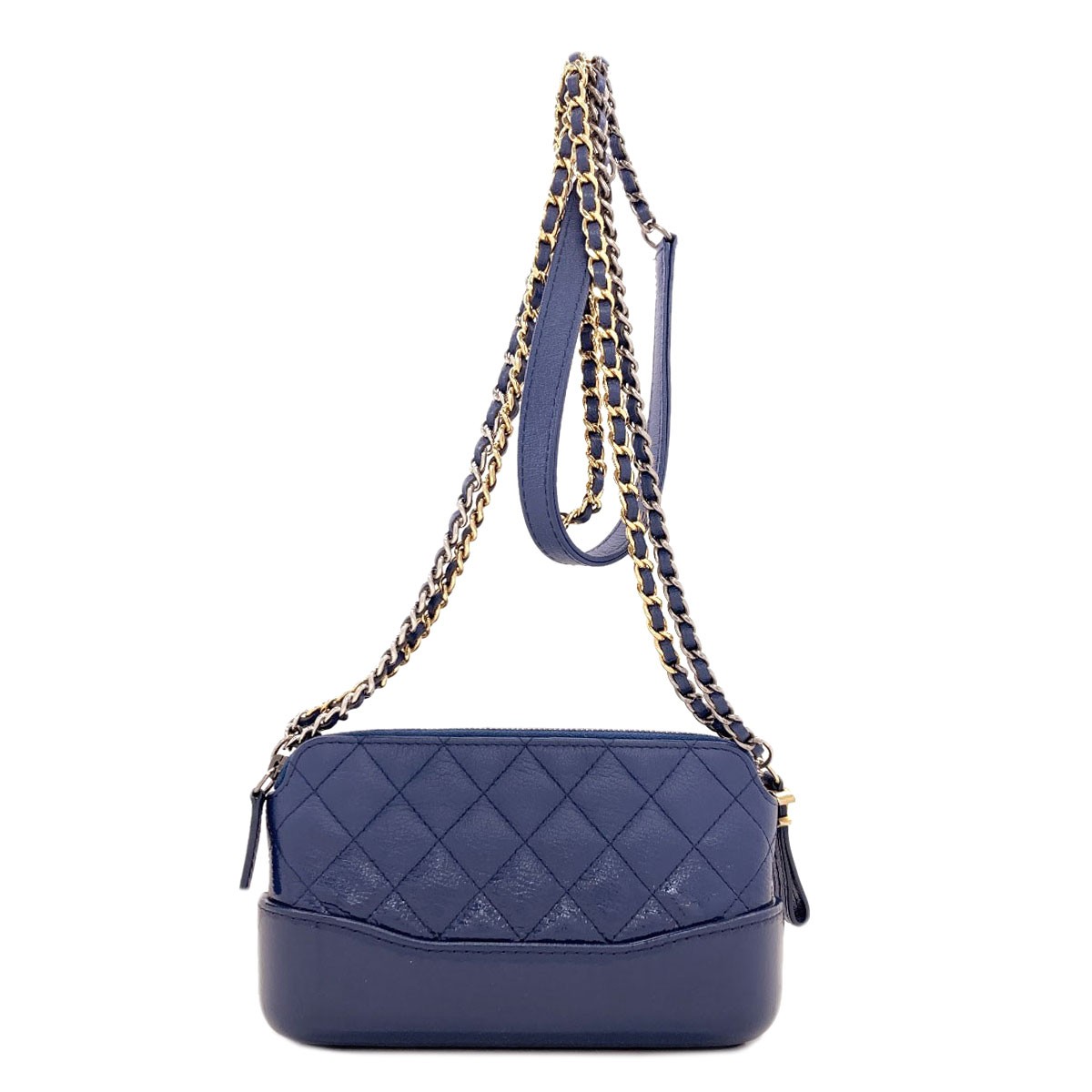CHANEL Gabrielle de Chanel Gold Hardware Silver Hardware Shoulder Bag Calf …