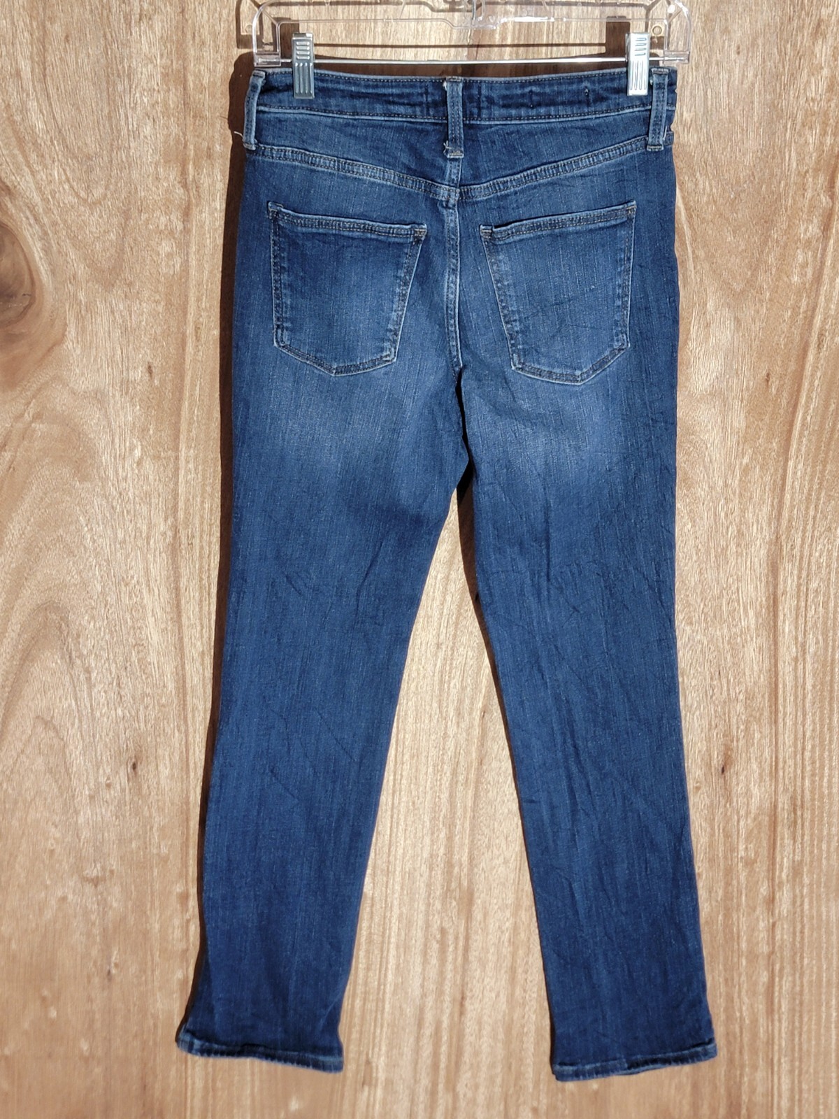 universal thread jeans women size 2/26r slim straight stretch mid rise dark blue