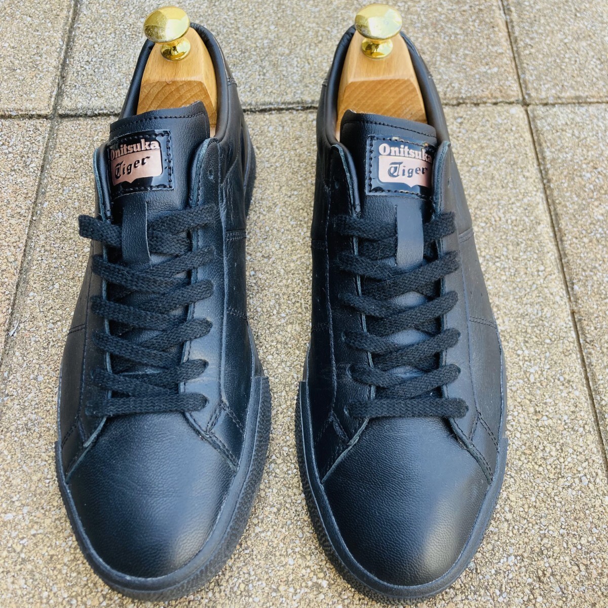 Onitsuka Tiger 26cm 8 41.5 Leather sneakers Shoes Black BK Men’s 1183A568 Excell
