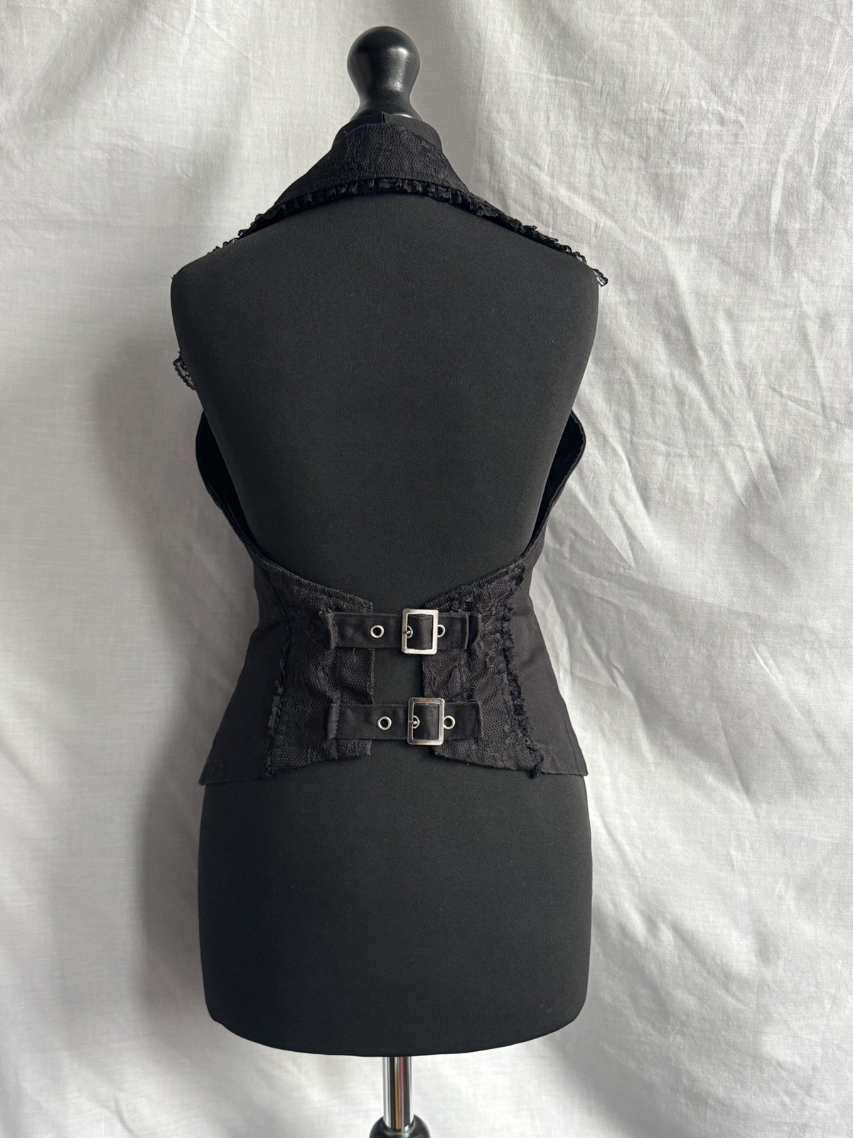 G.L.P (Gothic Lolita & Punk) Waistcoat Vest – Size S – Black
