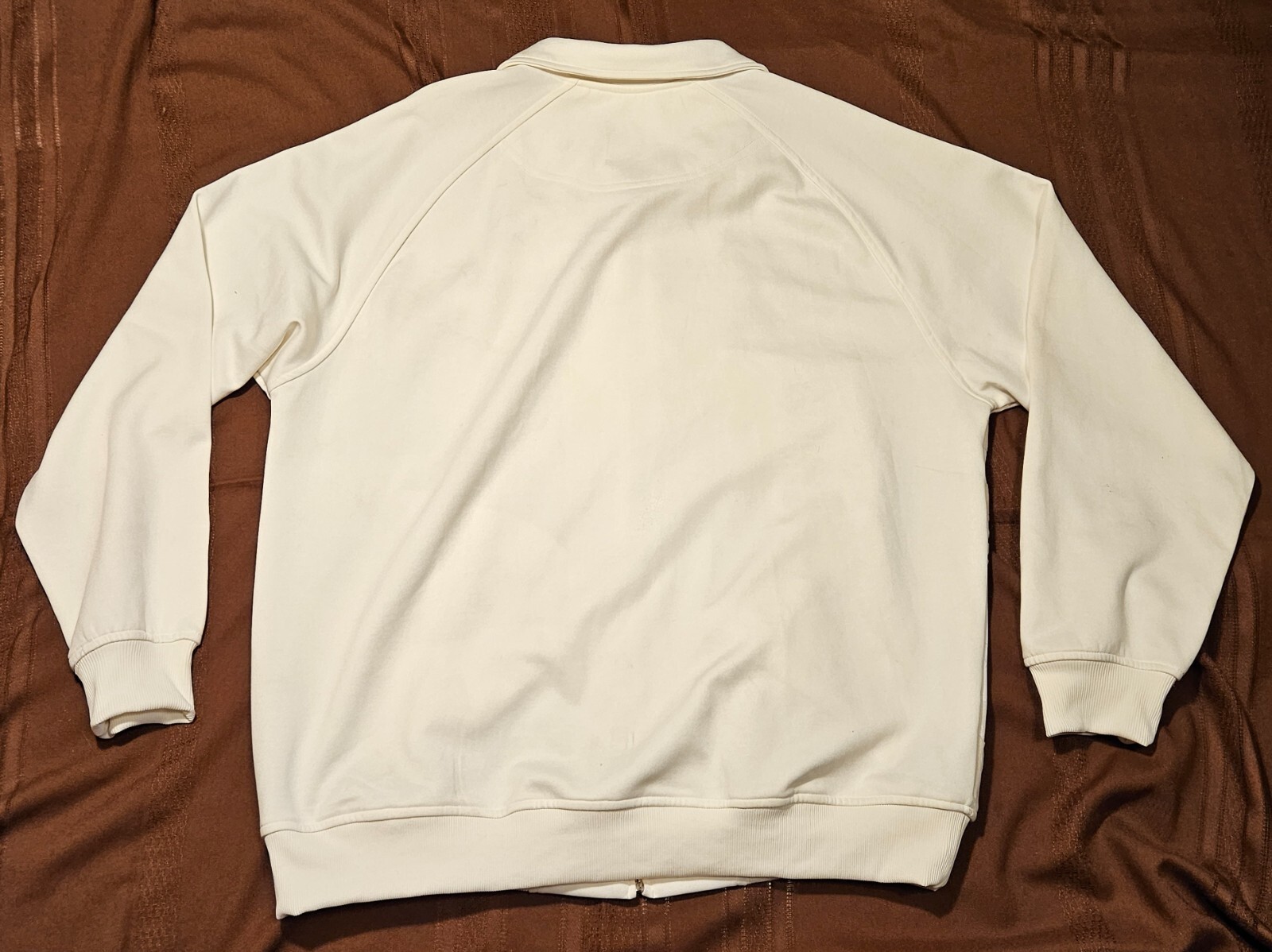 LOT 29 Premier Wear Mens Full-Zip Jacket, White, Cotton Blend, Size L, EUC