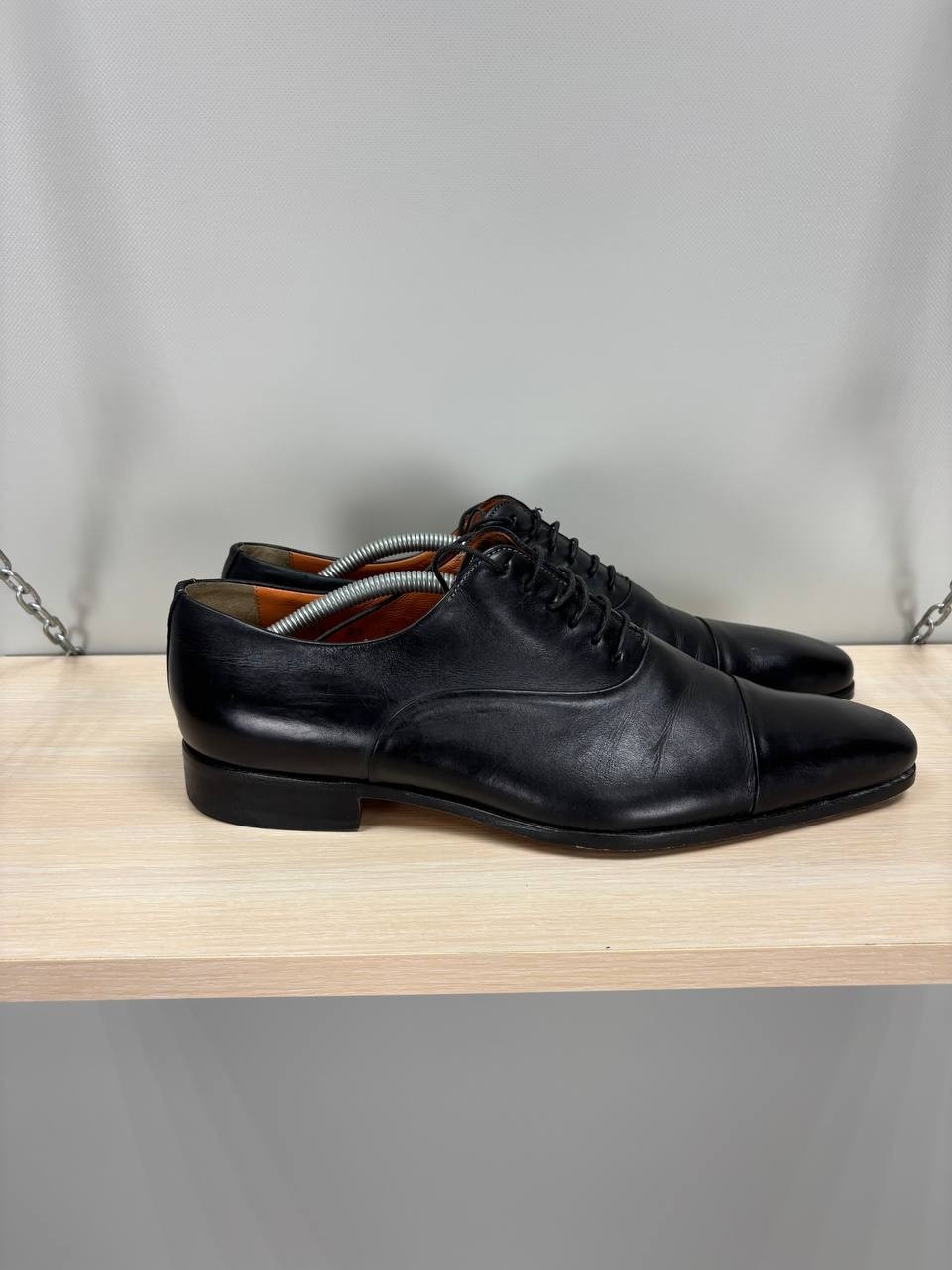 Mens shoes Santoni Size 8 Color Black Duties Paid (USA)