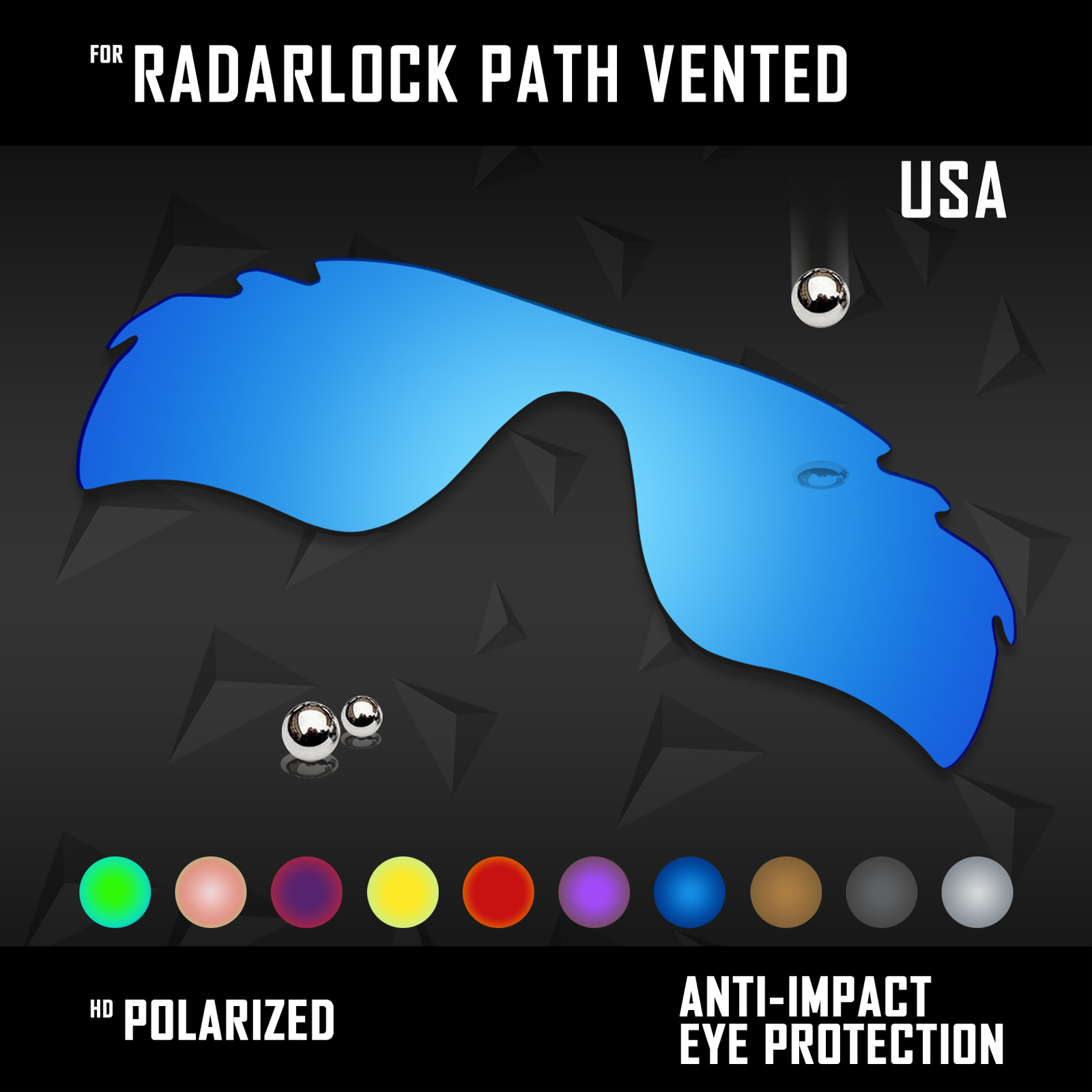 Anti Scratch Polarized Lot Replacement Lens for-Oakley Radarlock Path Vented