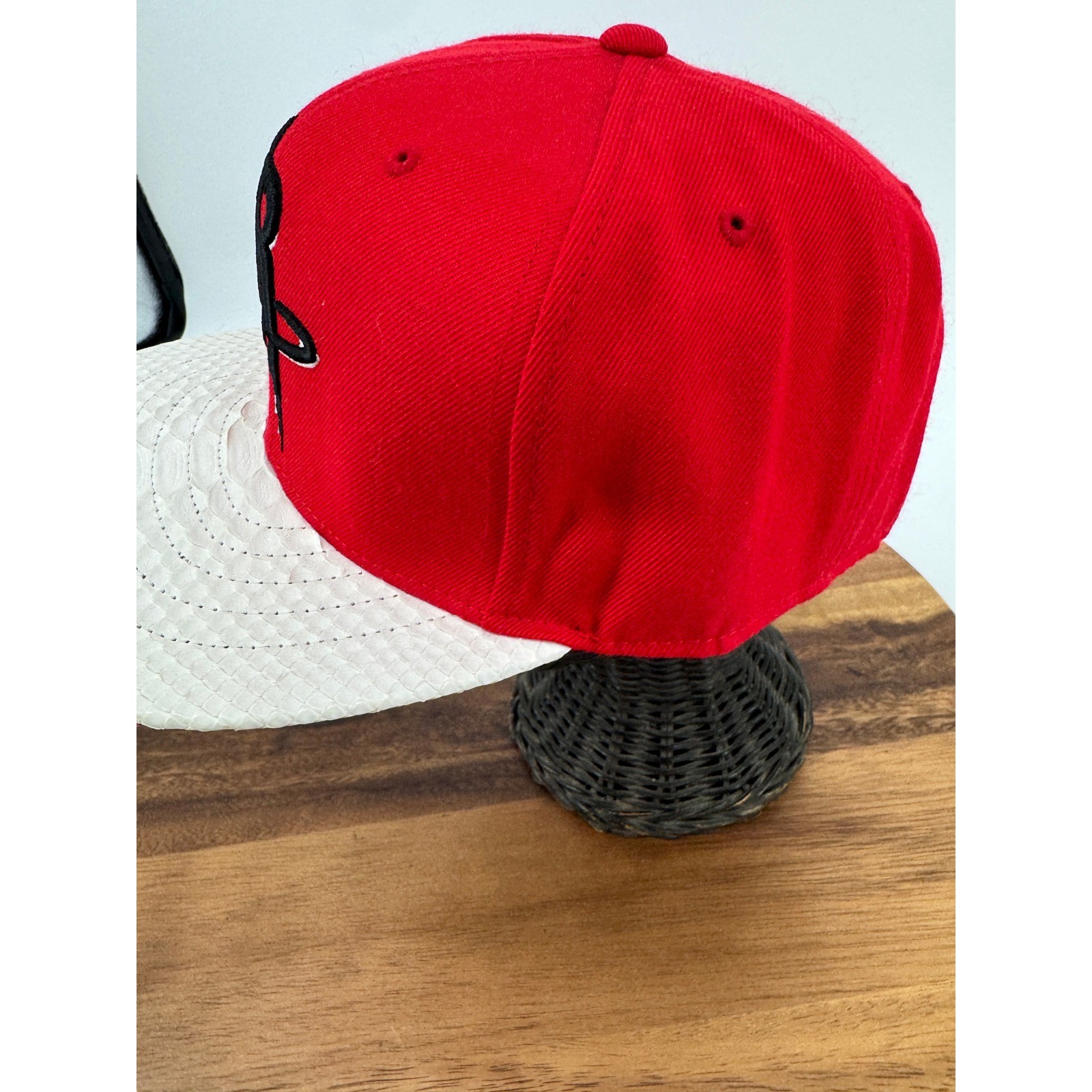 Mitchell & Ness Dre Mack Houston Rockets Hat Red White Python Brim Just Don