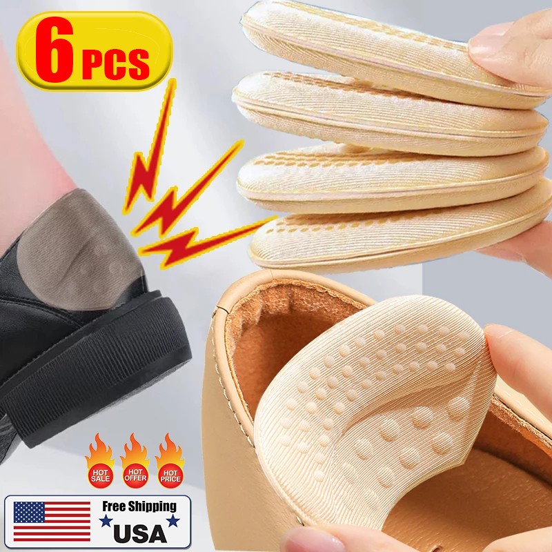 3Pairs Soft Fabric Shoe Pads Cushion Liner Grip Back Heel Inserts Insoles USA