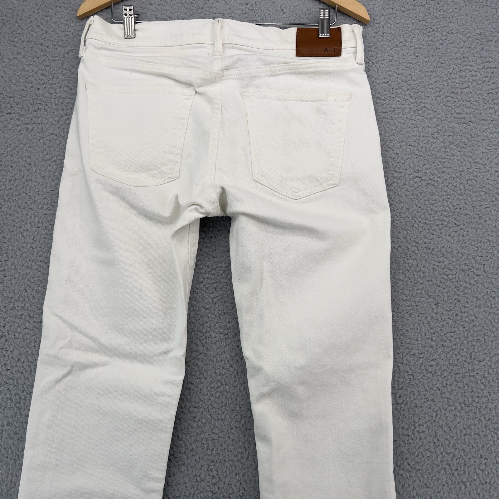 Abercrombie & Fitch Langdon Slim Stretch Jeans Men’s 31×32 White Skinny Slim Fit