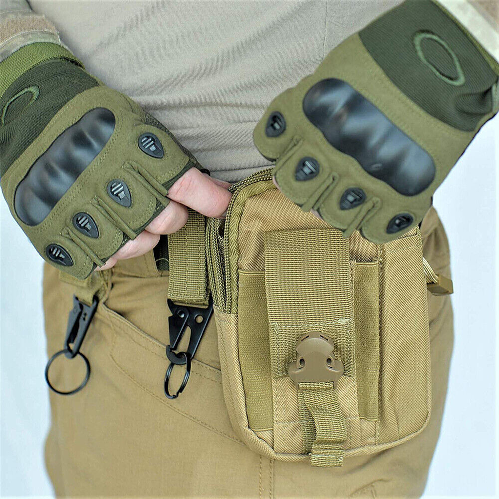 Men’s Tactical Molle Pouch Military EDC Waist Belt Fanny Bags Cell Phone Pocket