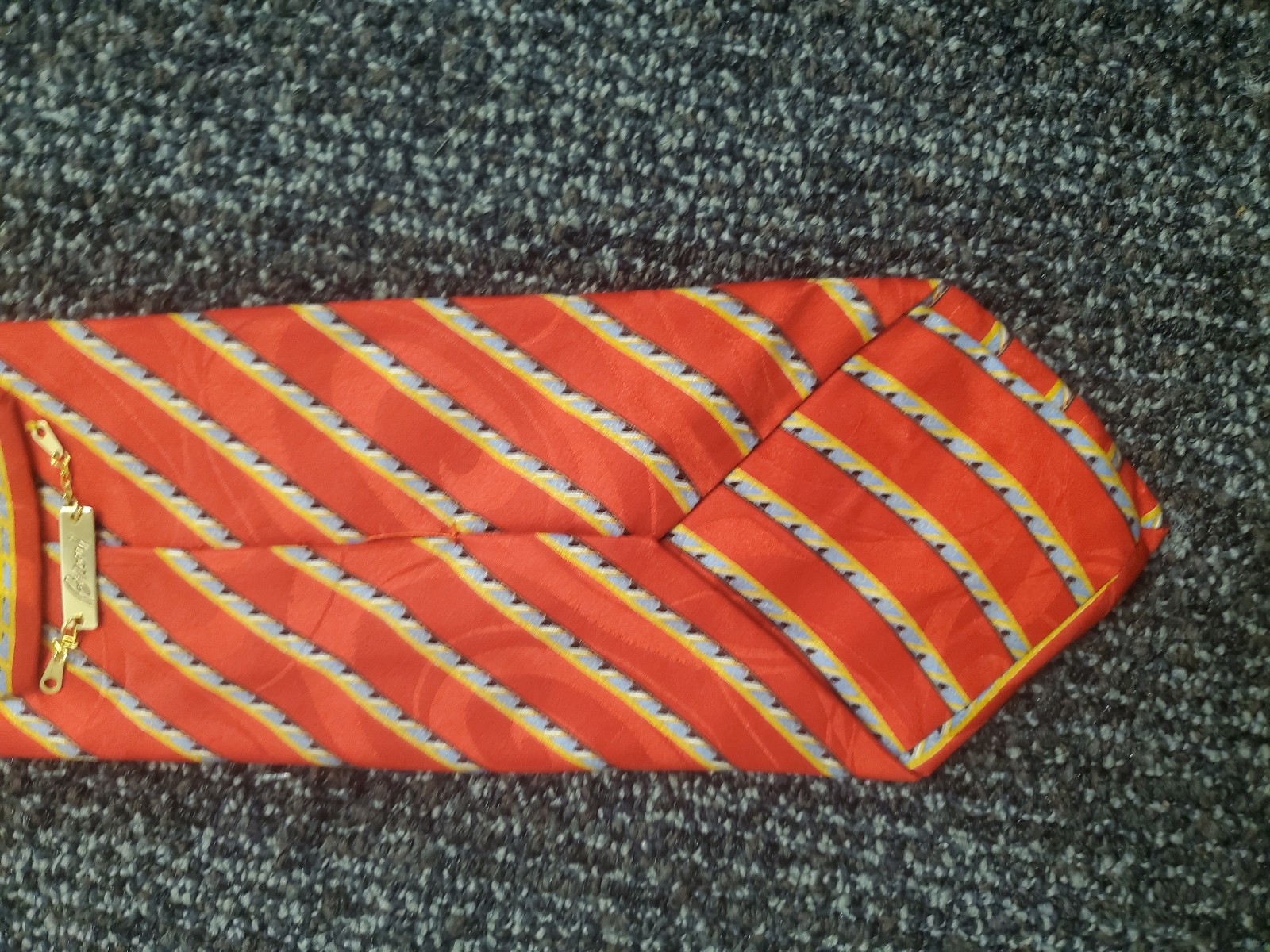 brioni tie silk red stripes diagonal red