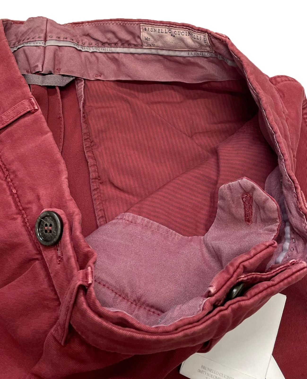 Brunello Cucinelli Men’s Shorts Size 34 / 50 Red 100% Cotton Pleated – $650