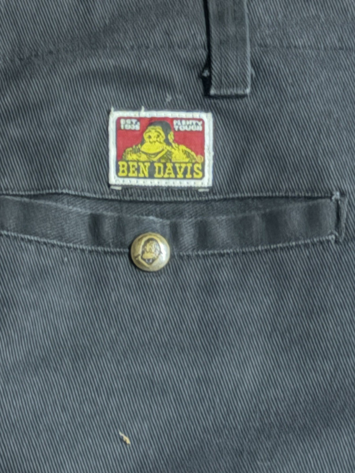 Vintage Ben Davis Shorts Mens Fits 34 Black Workwear