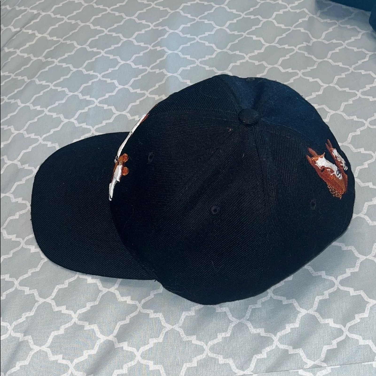 Vintage Horse Embroidered Baseball Cap w/Horse Design. Horse Shadow on right.