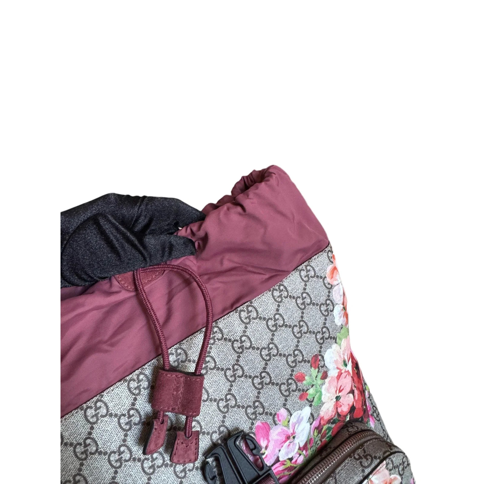 Gucci Flora Flap Backpack Beige Pink Green Red Gg Supreme Monogram (aa072426f5r)