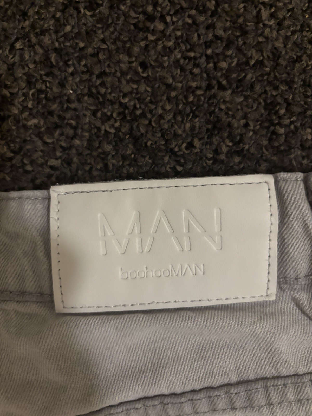boohooMAN Men’s Gray Slim Fit flared Jeans