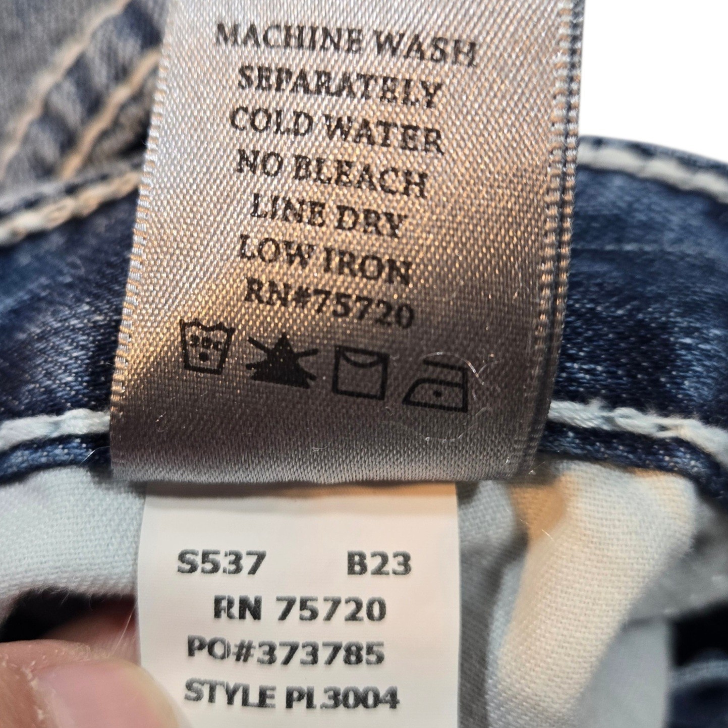 BKE Denim Ryan Straight Leg Mens Jeans Medium Wash Thick Stitch Size 32S 32×30