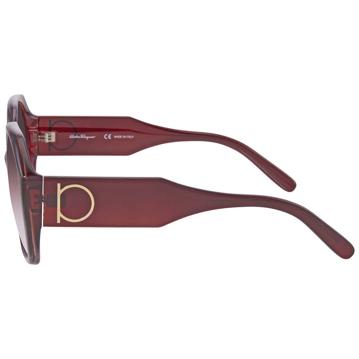 Salvatore Ferragamo Brown Gradient Geometric Ladies Sunglasses SF943S 546 60