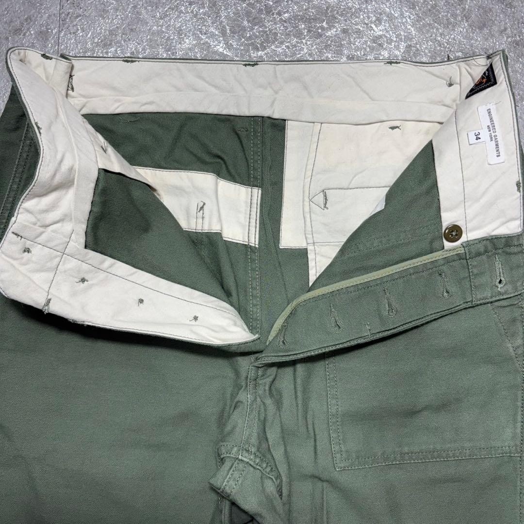 Engineered Garments x BEAMS+ Olive Fatigue Baker Pants XL Japan Exclusive F/S