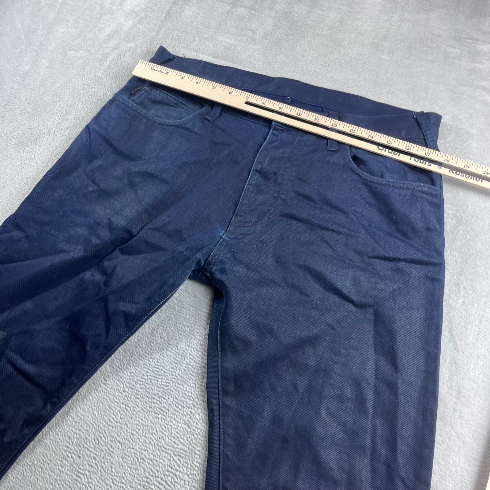 Armani Jeans J45 Slim Fit Indigo Blue Pants Mens Size 34 Designer Trousers