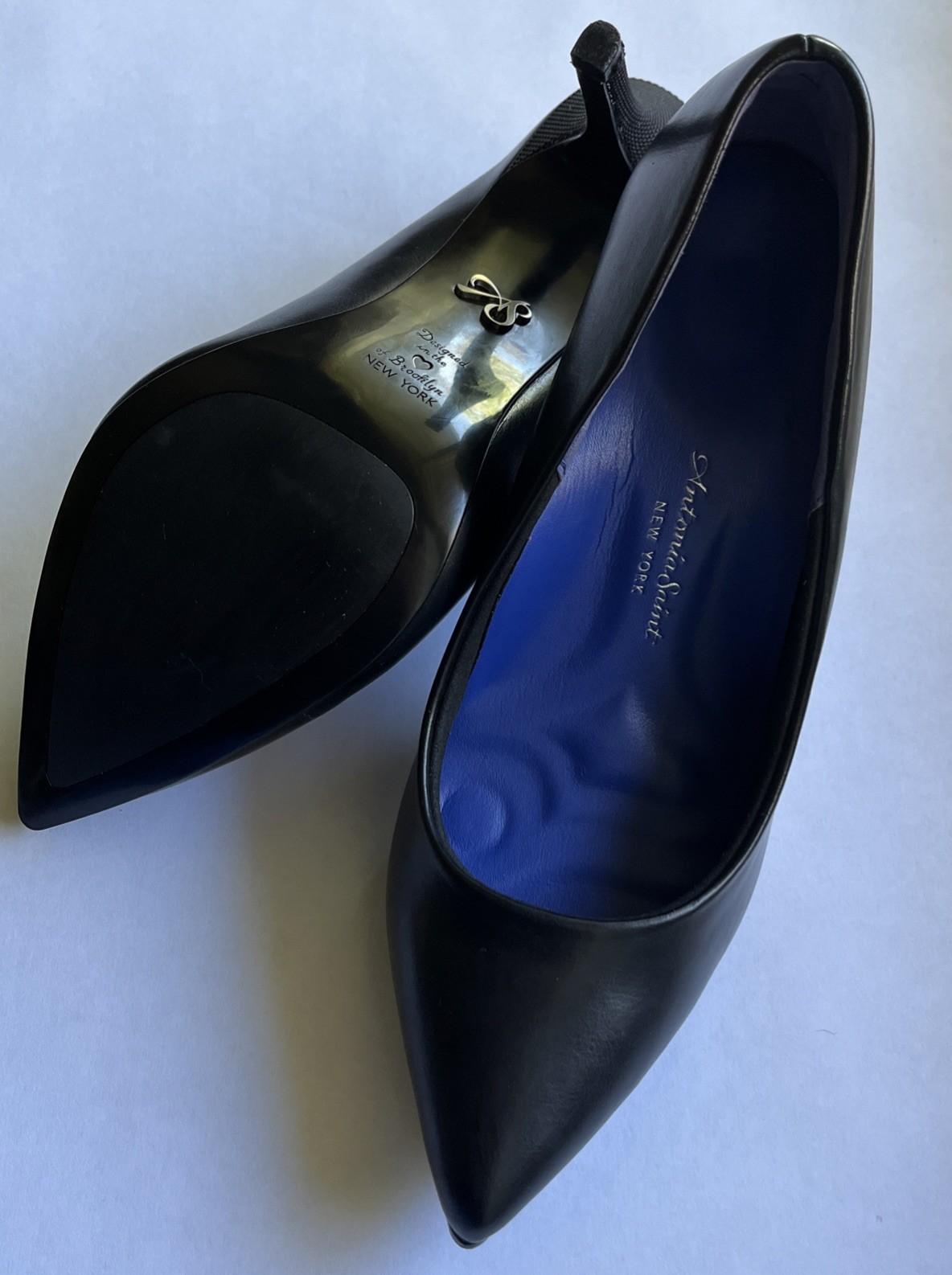 Antonia Saint New York Stiletto Black Classic Pump Designed in BrooklynSz 8, 0C8