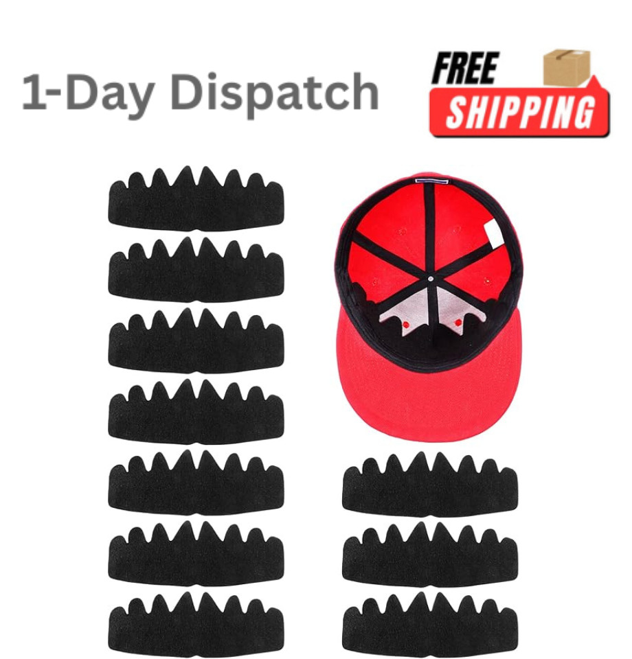 JIYIN 10 PCS Black Baseball Cap Inserts Hat Shaper Felt