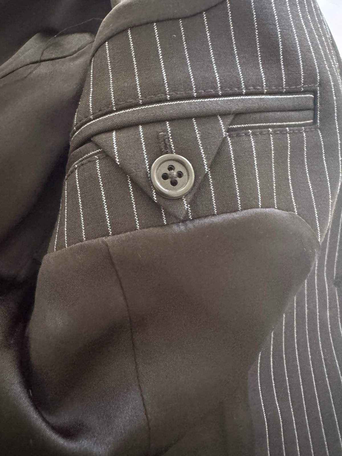 Vintage Rock & Republic Wool Silk Pinstripe Fitted Blazer 00P Y2K Rocker Chic