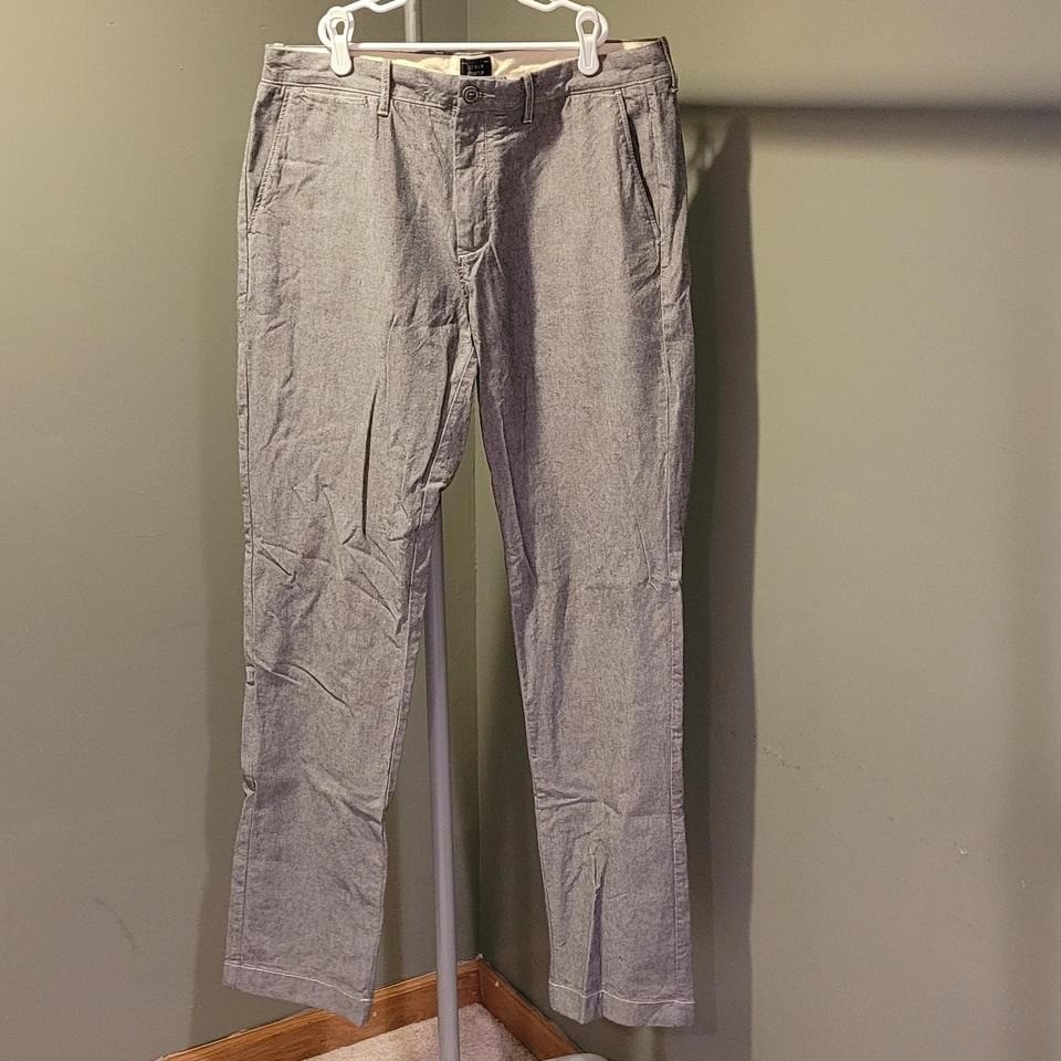 J.Crew 770 Straight Fit Stretch Cotton Pants Men’s 33×34 Gray