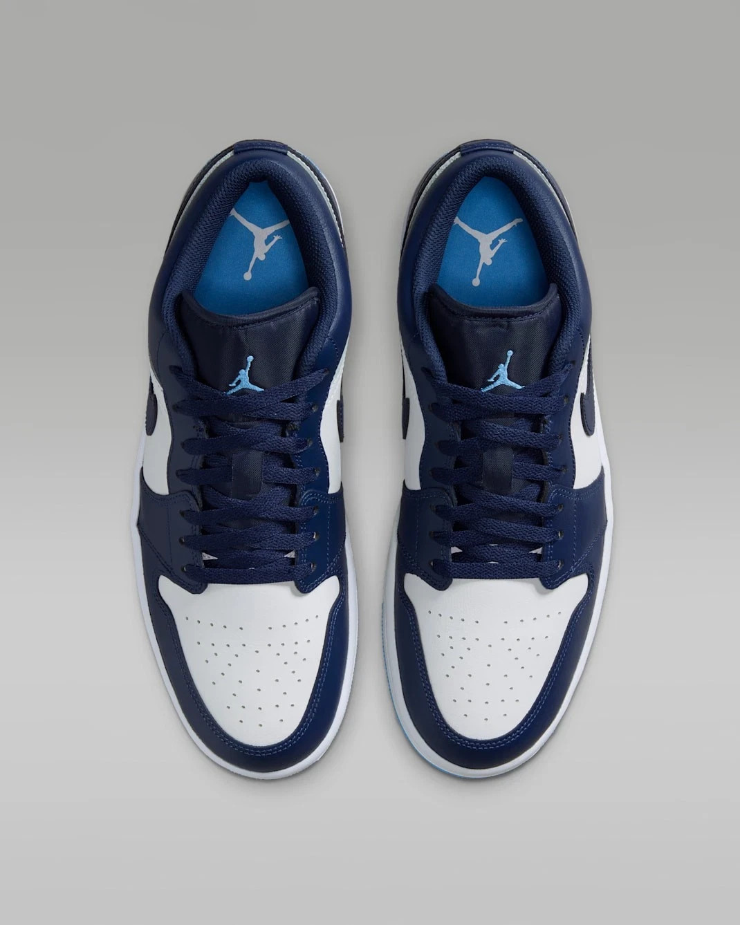 Nike Air Jordan 1 Low Shoes Midnight Navy University Blue 553558-404 Mens Nby