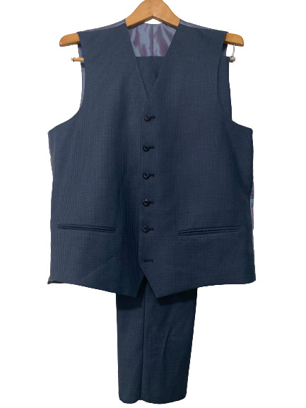 Vitali Navy Suit 40L 34W 3 Piece Set – Elevate Your Style!