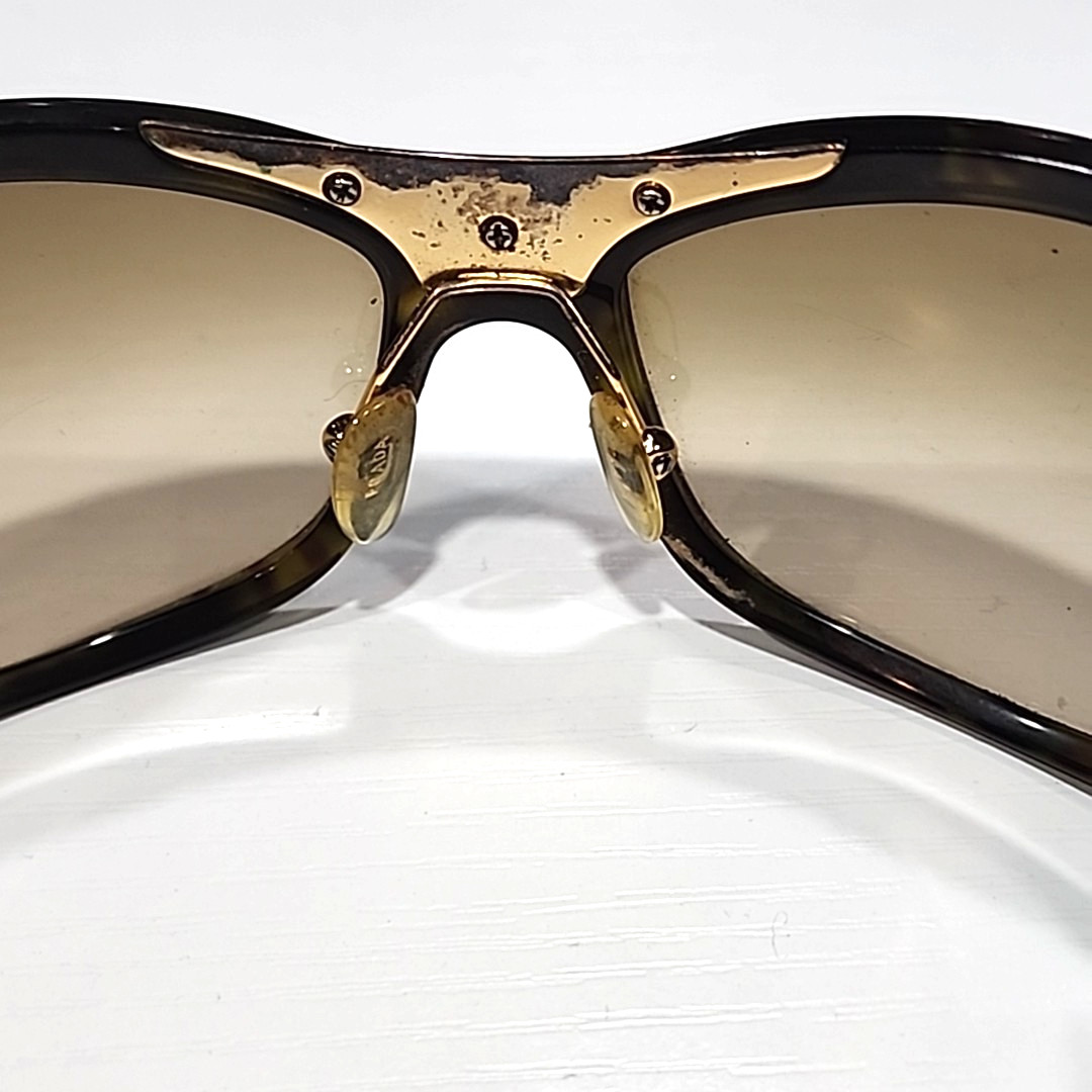 Prada Spr10G Tortoise Brown Wrap Sunglasses 67-16 115mm Italy