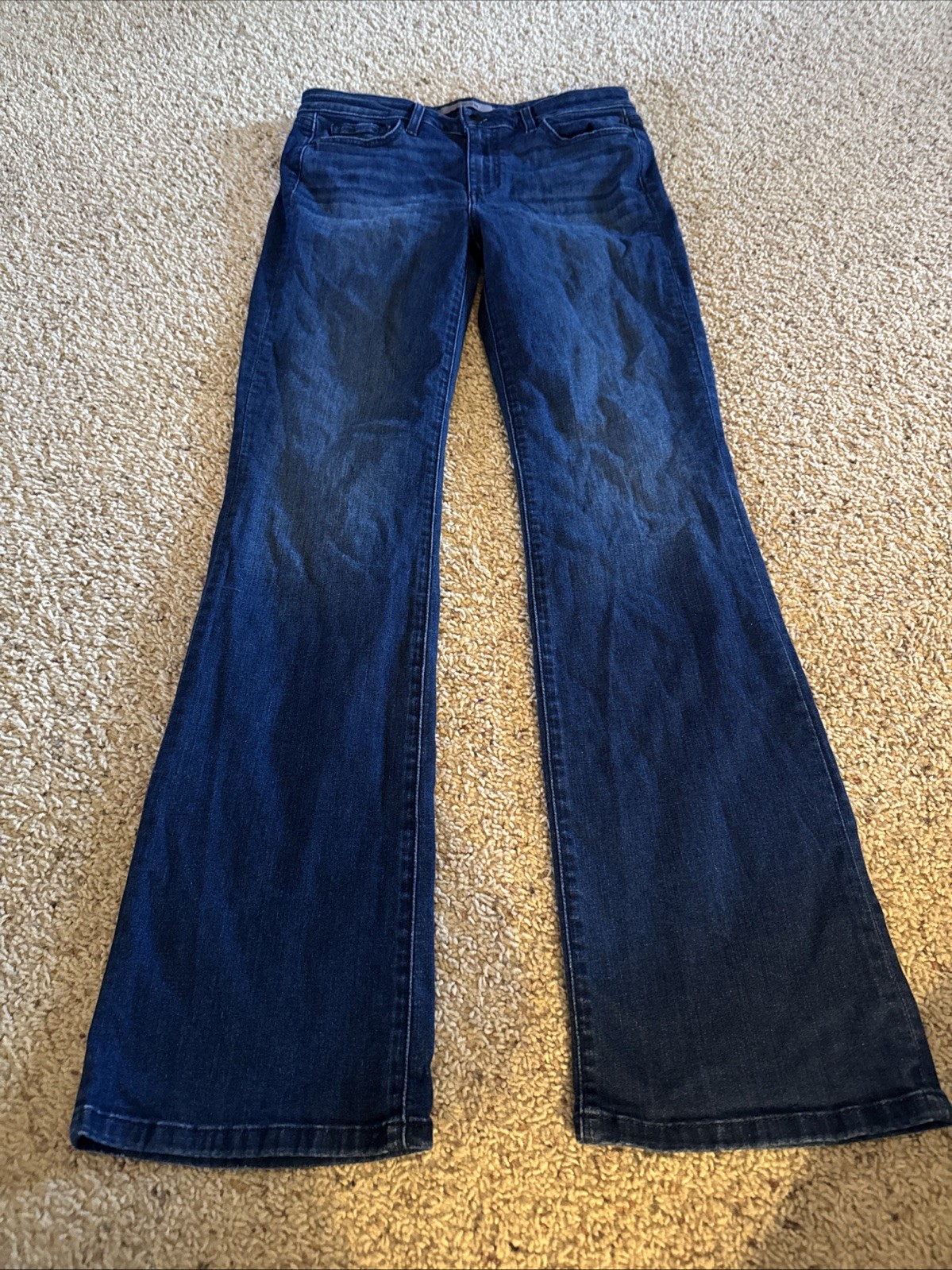 Joe’s Dark Wash Mid Rise Distressed Straight Boot Leg Nicola Jeans Size 30×32