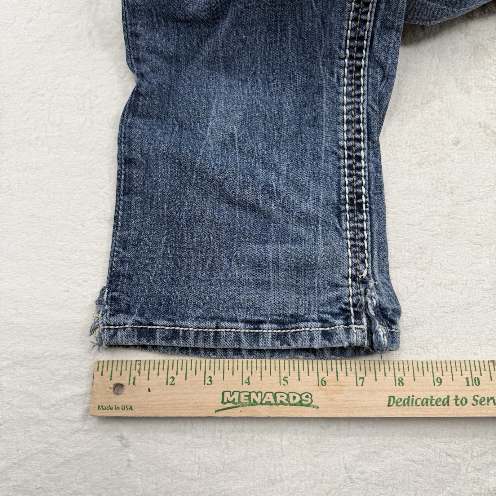 Rock Revival Mens Blue Medium Wash Crete Straight Leg Denim Jeans Size 32