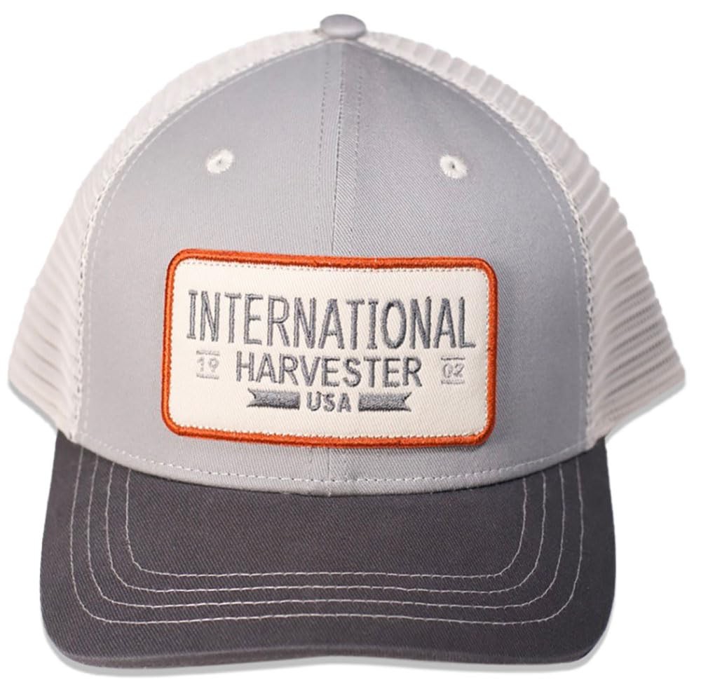 Men’s Adjustable 6 Panel Trucker Hat with IH 1902 Logo Patch Tri-Tone Cap