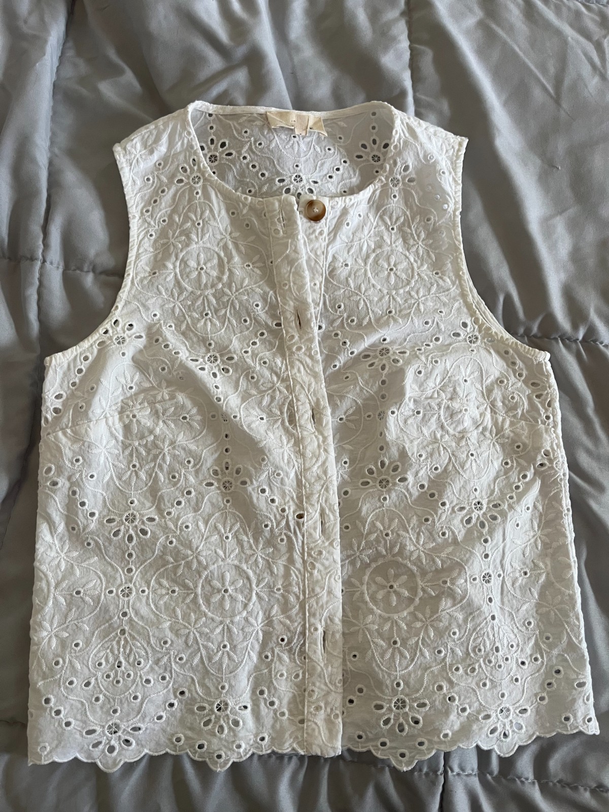 Sezane Roni Blouse – White, Size 36 (US 4)