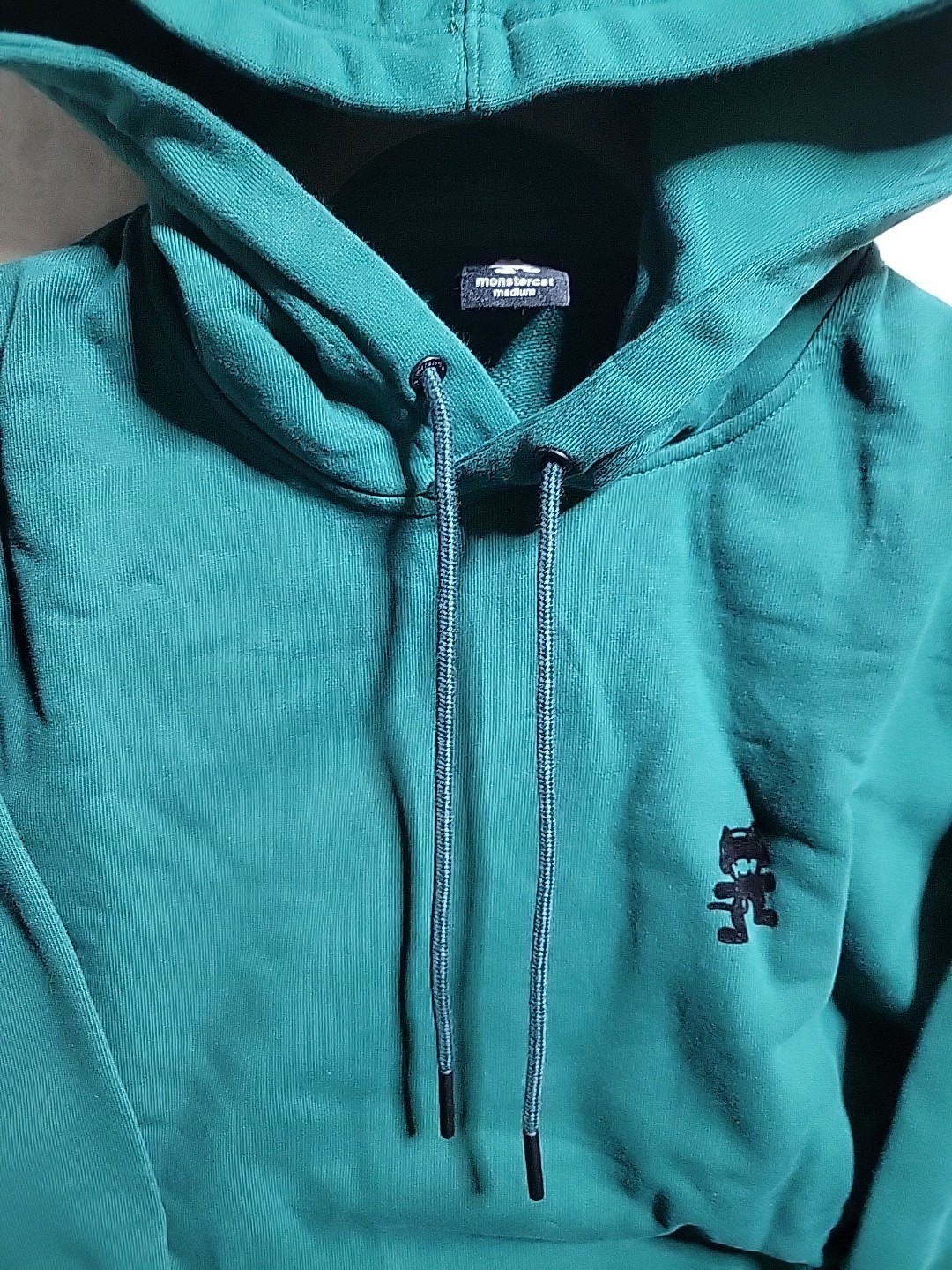 Monstercat Green Pull Over Drawstring Hoodie Size Medium Brand New