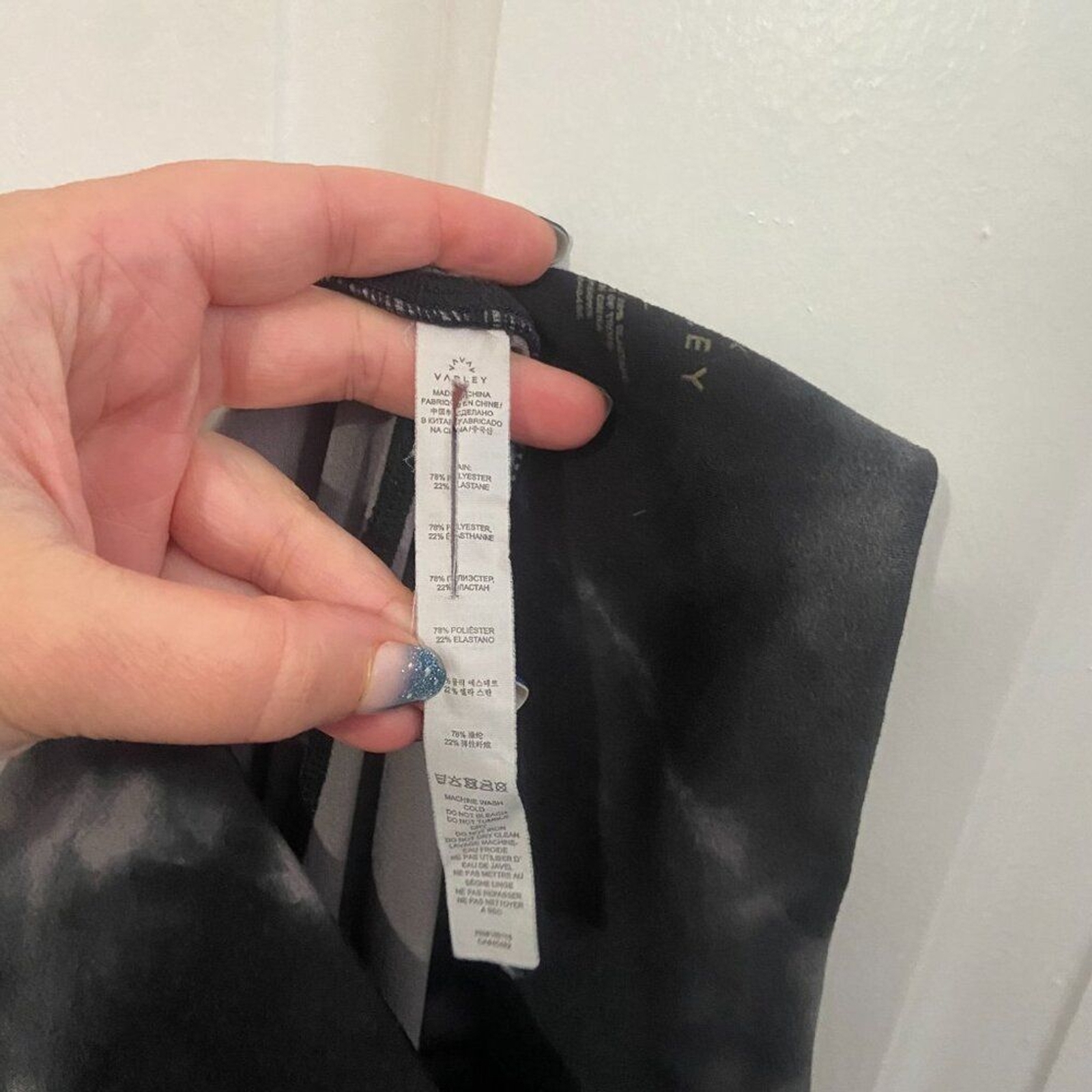Varley Century Leggings in Black Tie Dye Full Length – Small