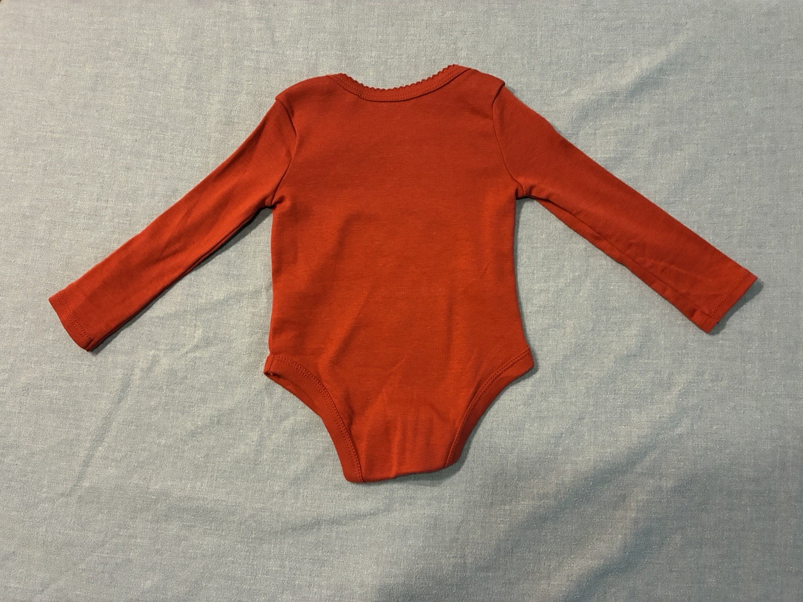 dip Organic Cotton Knit Llama Animal Print Long Sleeve Bodysuit 3-6M Red