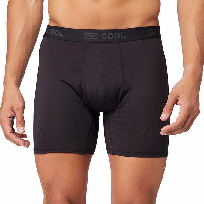 32 Degrees Men’s Comfort Mesh Boxer Brief, 6-pack Nylon Mesh Quick Dry Comfort