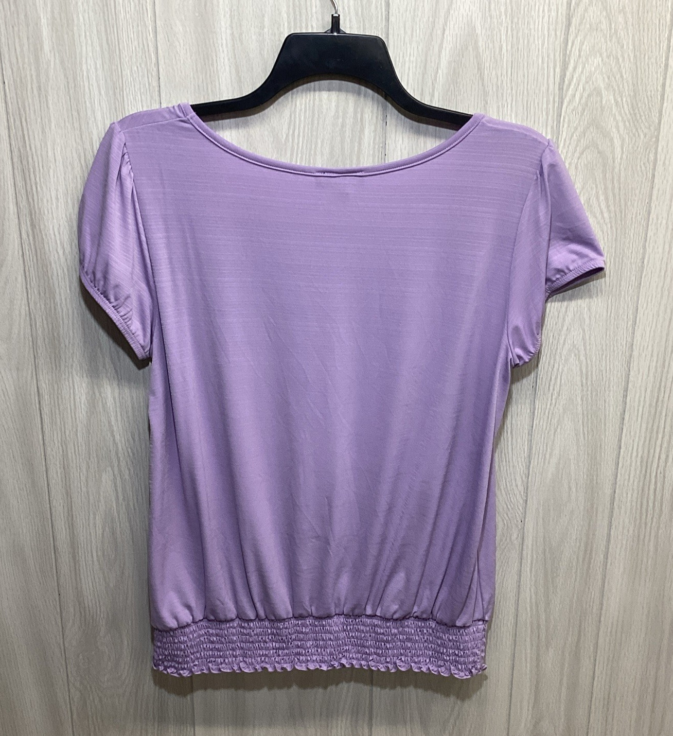 AGB Women’s (Size XL) Short Sleeve Round Neck Banded Hem Shirt Stretch