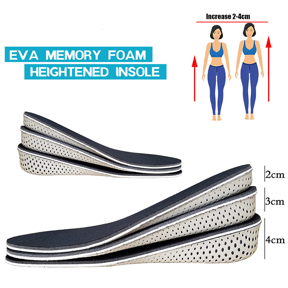 Men Women Invisible Height Increase Insoles Heel Lift Taller Shoe Inserts Pad US