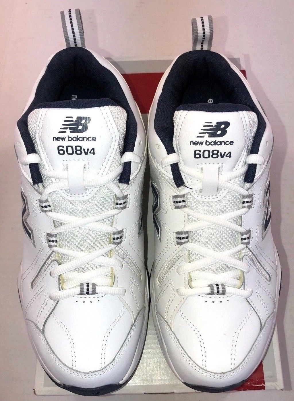 NEW BALANCE MX608V4W Men’s Crosstrainers Shoes White/Navy D, 2E & 4E NEW