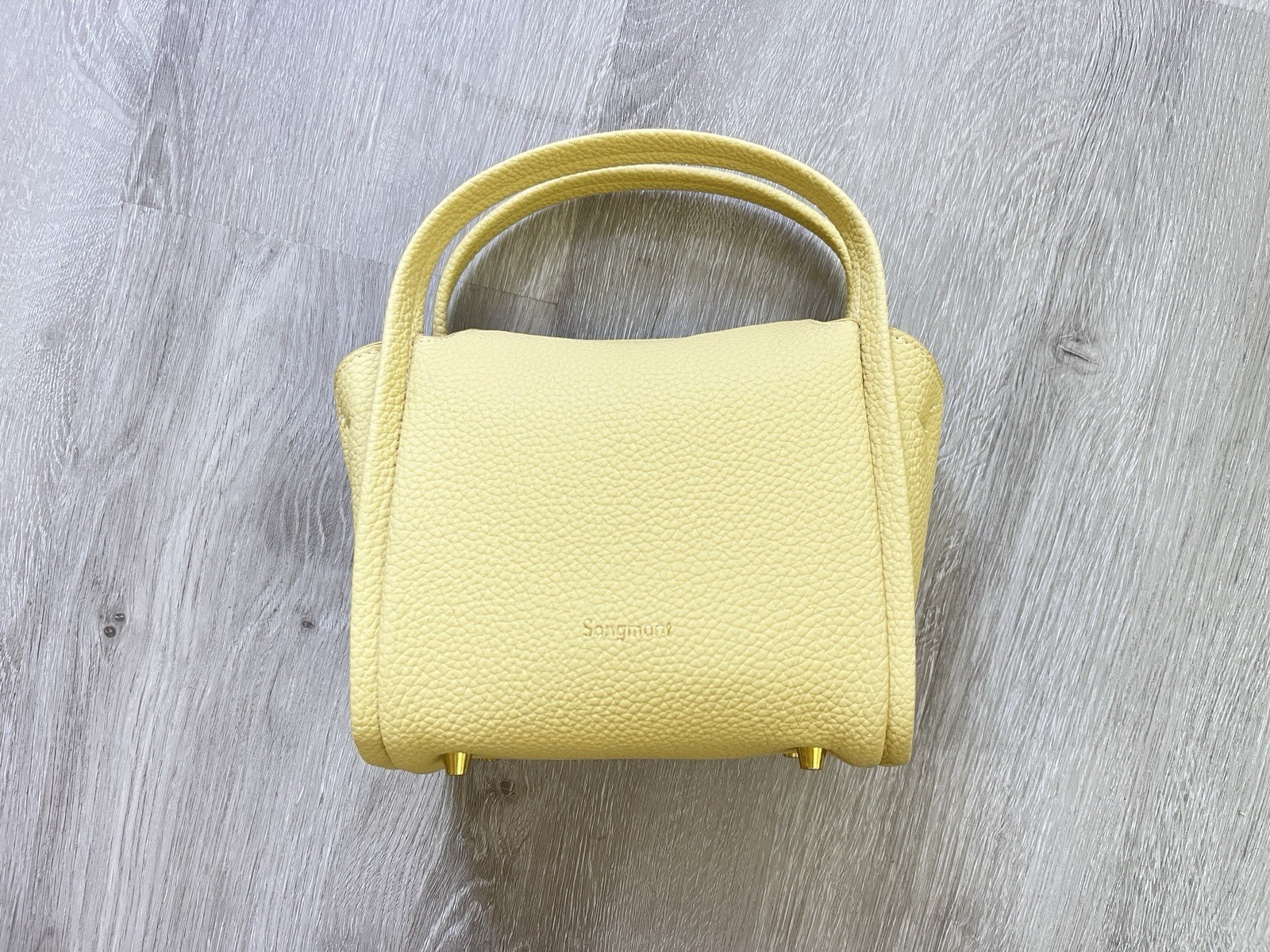 Songmont Women’s Mini Crossbody Bag Mustard Yellow Faux Leather