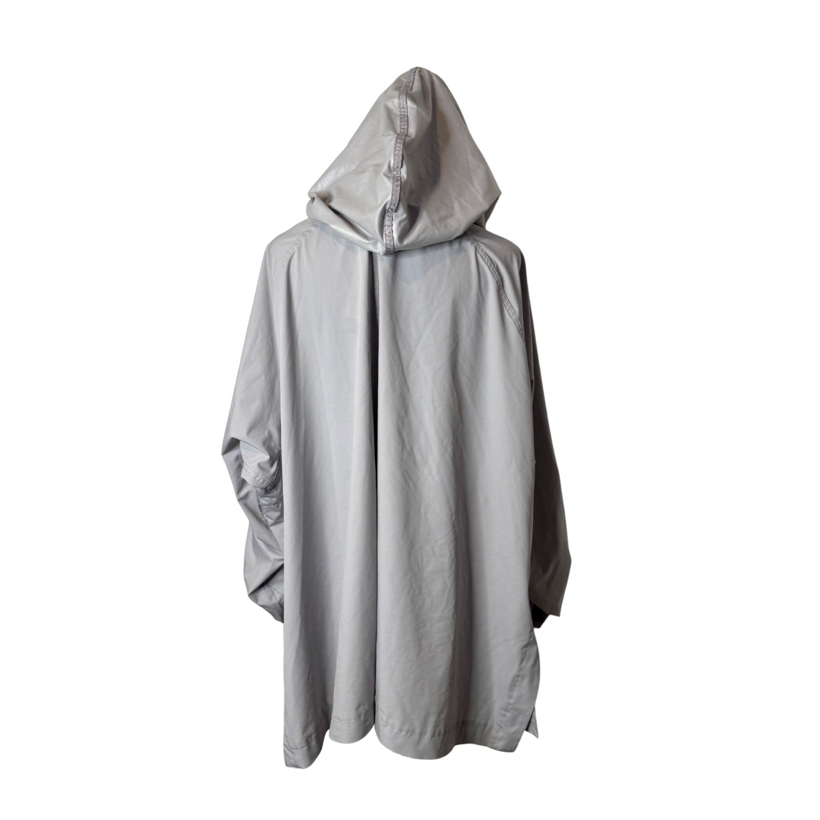 Oversized Water Resistant Hooded Womens Jacket Size M Gray Gorpcore Minimalist