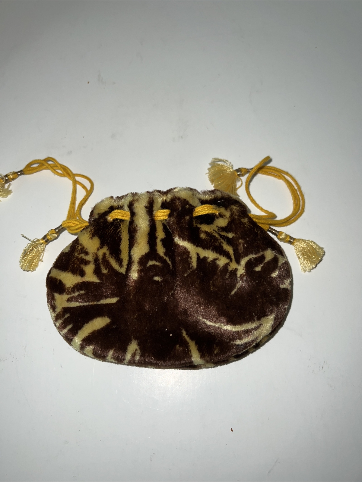 Faux silk velvet coin purses with drawstring closure