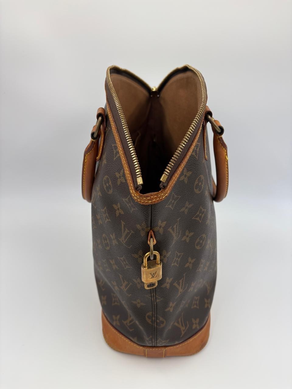 Louis Vuitton Lockit Vertical Monogram Canvas Satchel Bag FL0046 Dust Bag