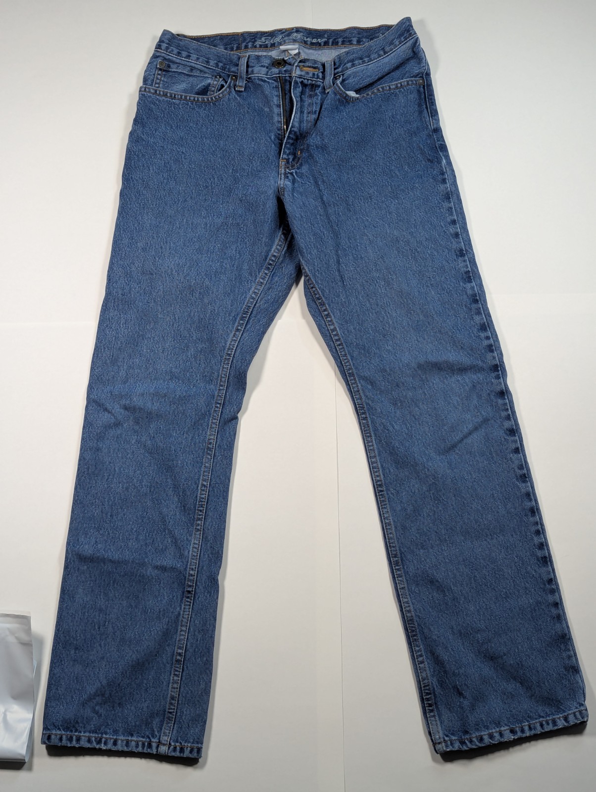 Eddie Bauer Straight Leg Denim Jeans Blue Medium Wash Classic Fit Mens 31×32