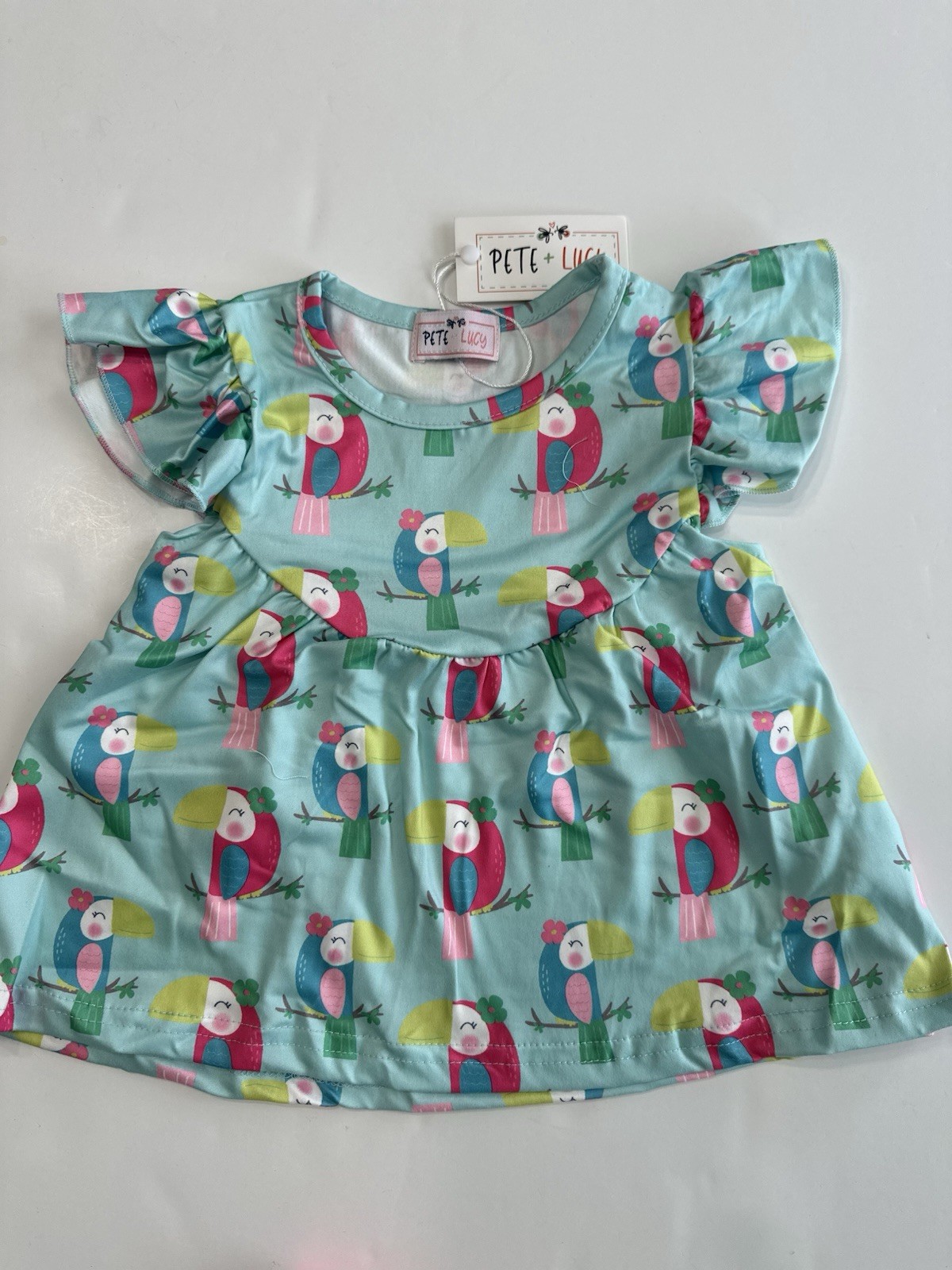 Pete & Lucy Tropic Like It’s Hot Toucan Outfit Set Toddler Girl 2T NEW NWT
