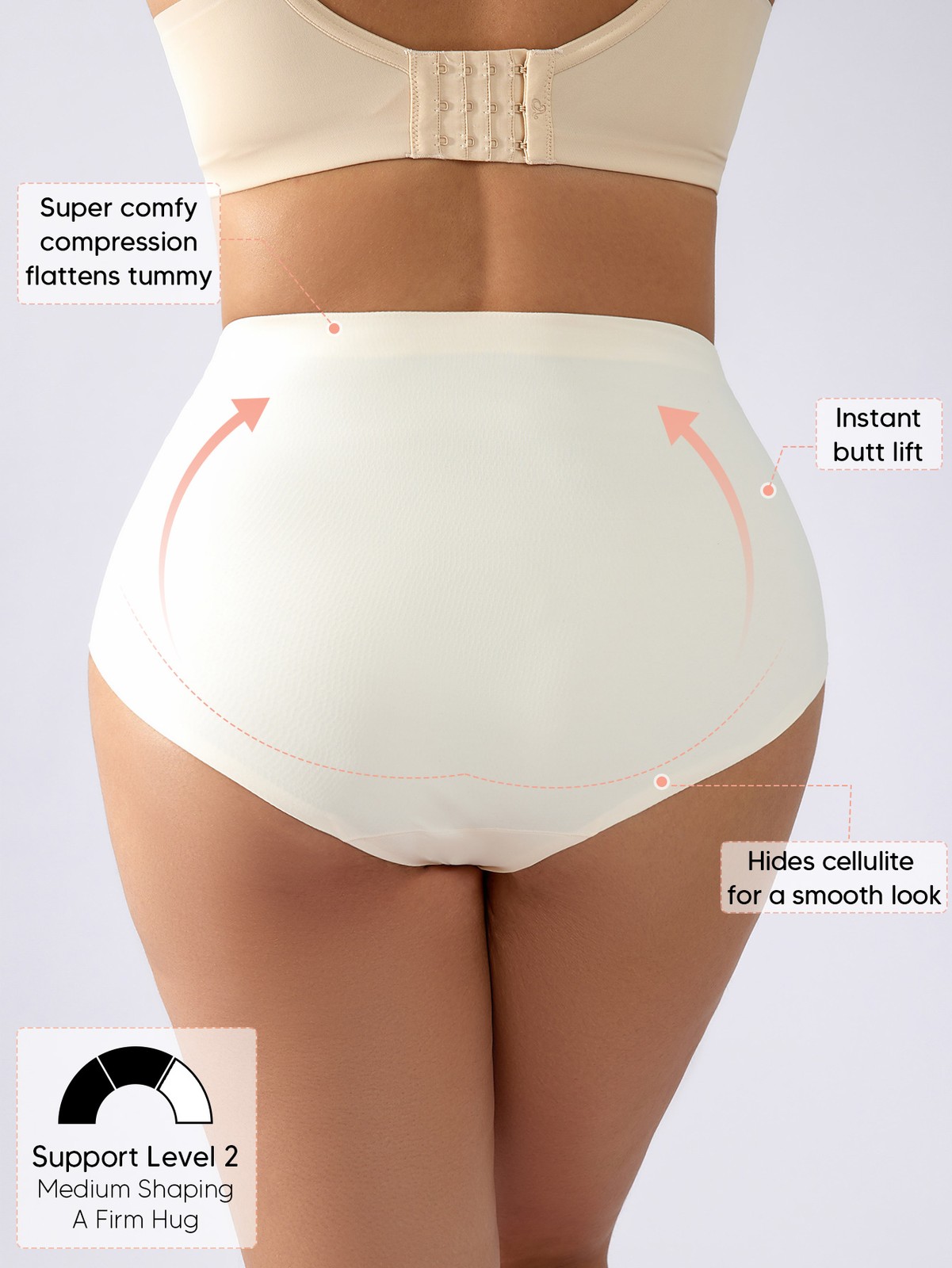 Plus Size Women’s Tummy Control Shapewear Underwear Seamless Body Shaper Panties