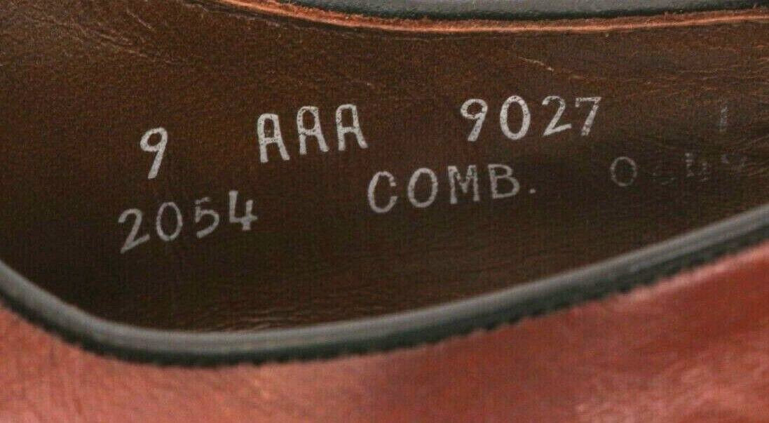 Allen Edmonds 9027 Wingtip Lace-Up Brown Leather Oxford Shoes Men’s 9 AAA Narrow