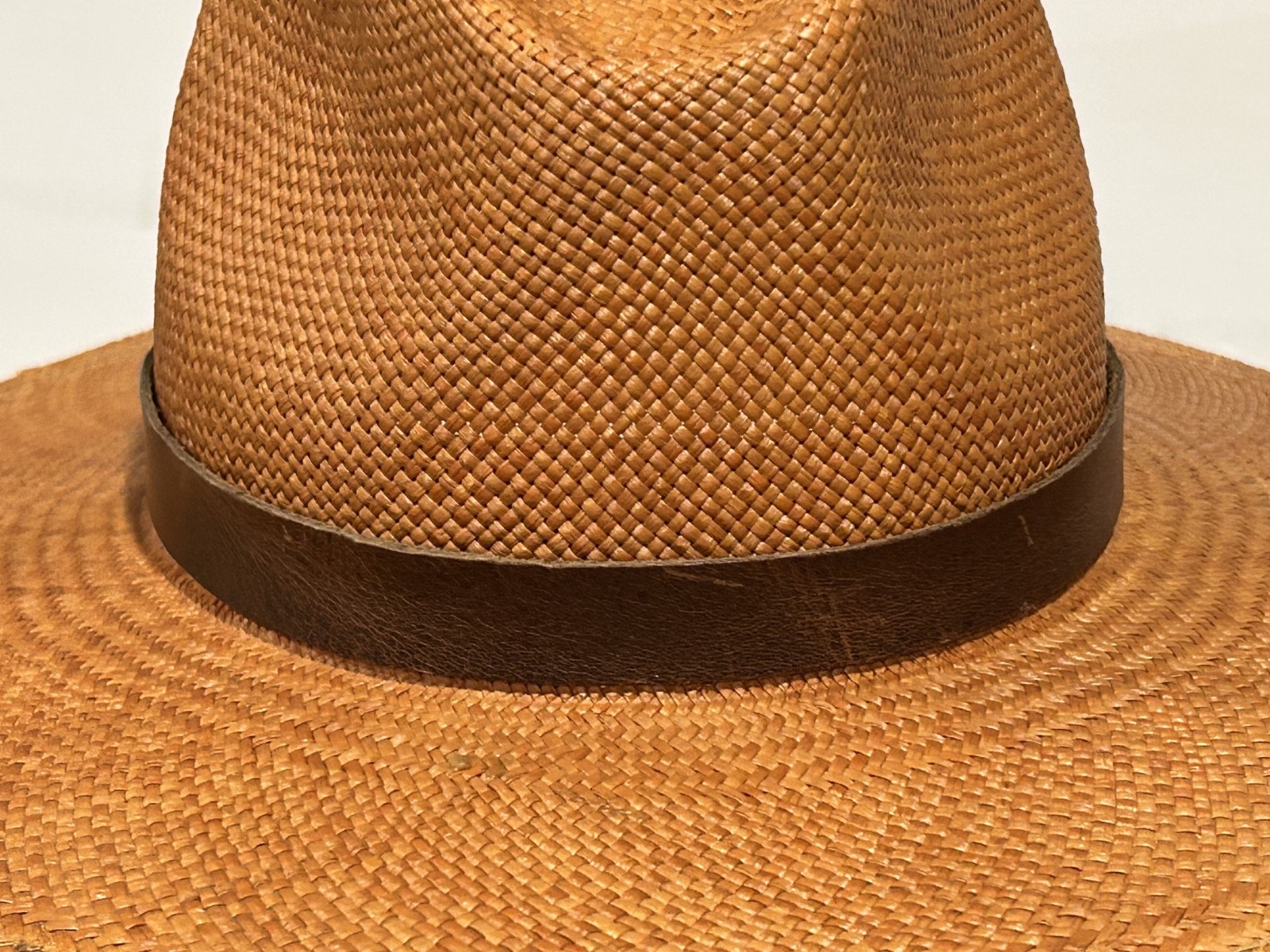 Goorin Bros Toquilla Panama Straw Flat Brim Fedora Hat Sz 7 SHARP – NEW