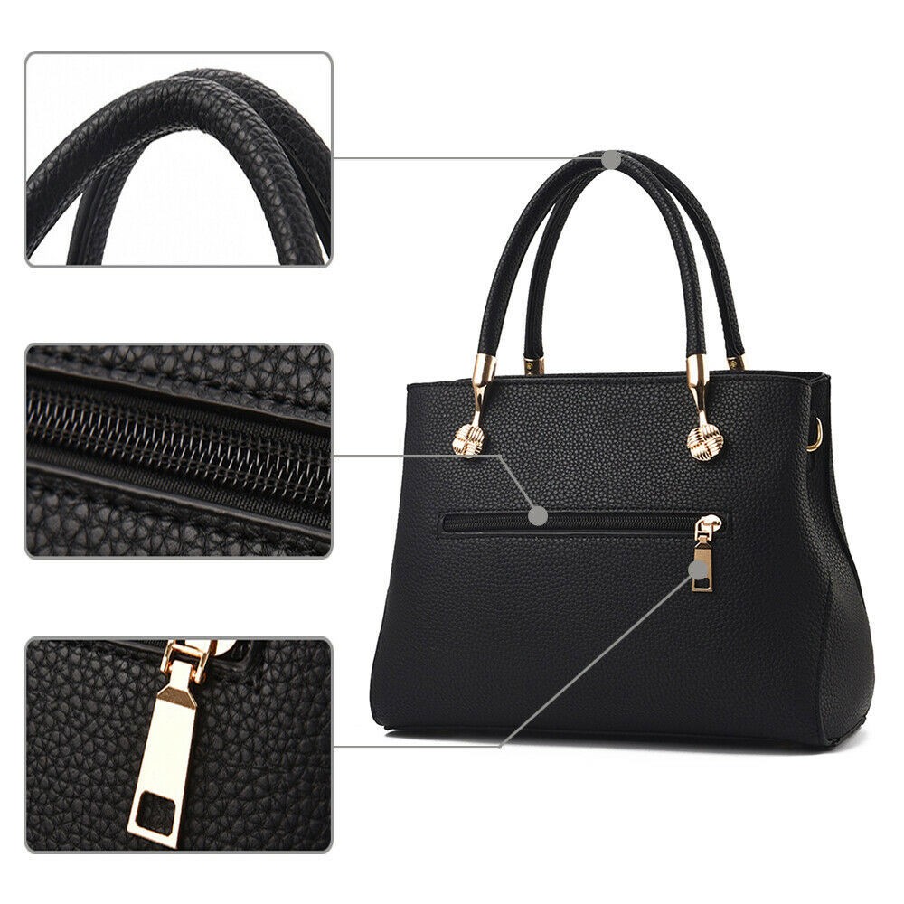 Women Large Leather Handbags Shoulder Bag Tote Purse Messenger Satchel Crossbody