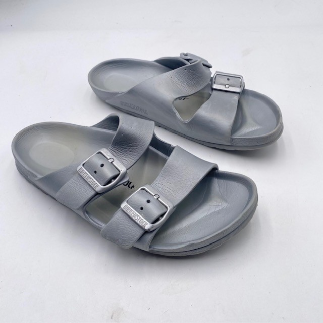 Birkenstock Arizona EVA Sandals Women 7 Men 5 Silver Metallic Waterproof Slides